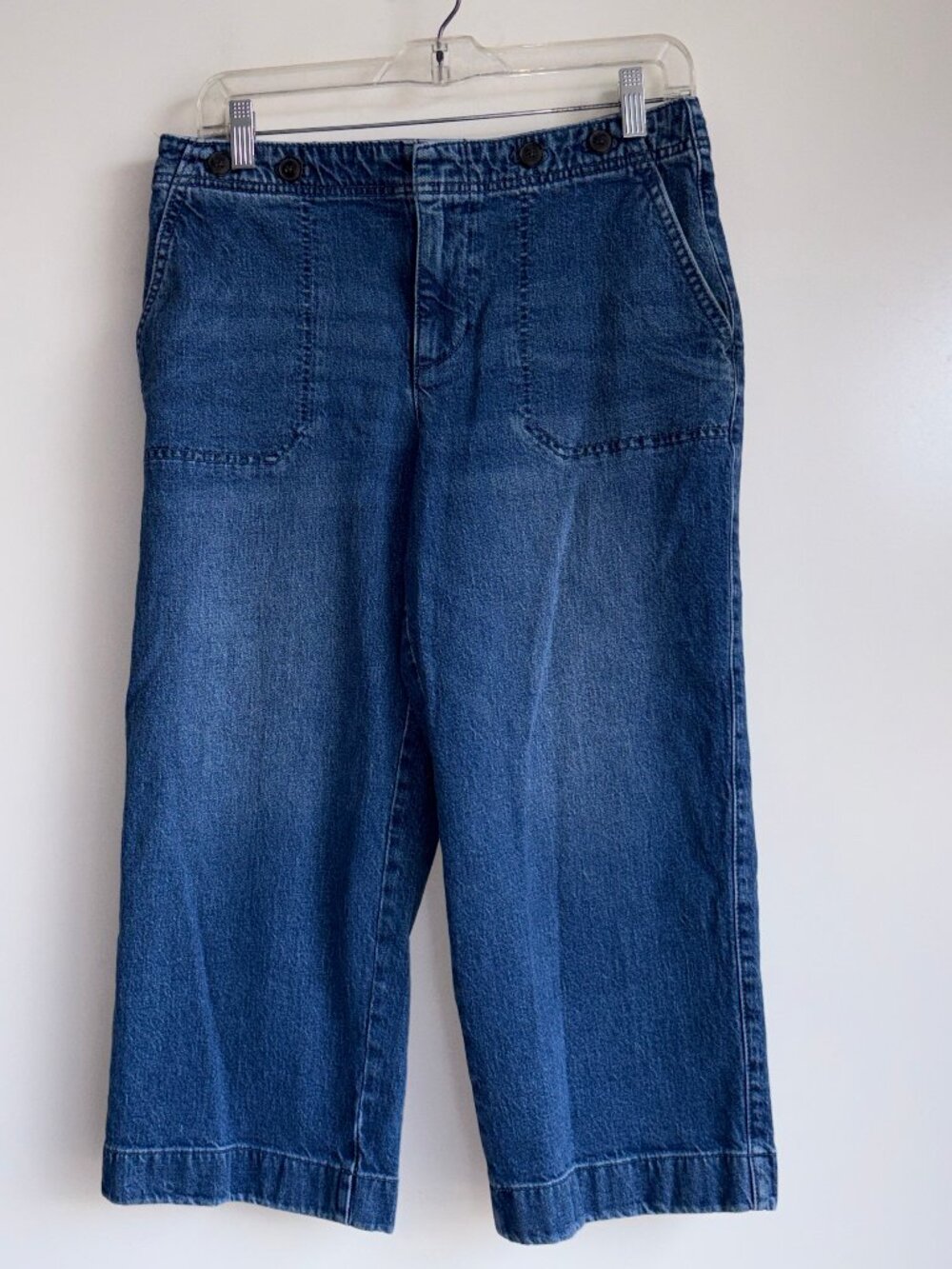 TALBOTS Wide Leg Crop Jeans Size 8P Petite